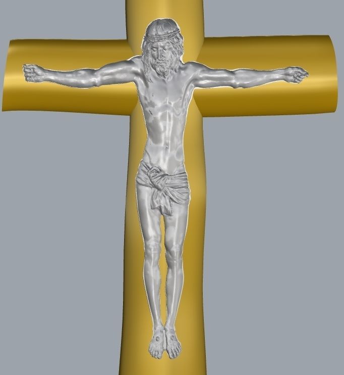 Cross with Jesus pendant 3D print Model 3D print model_1