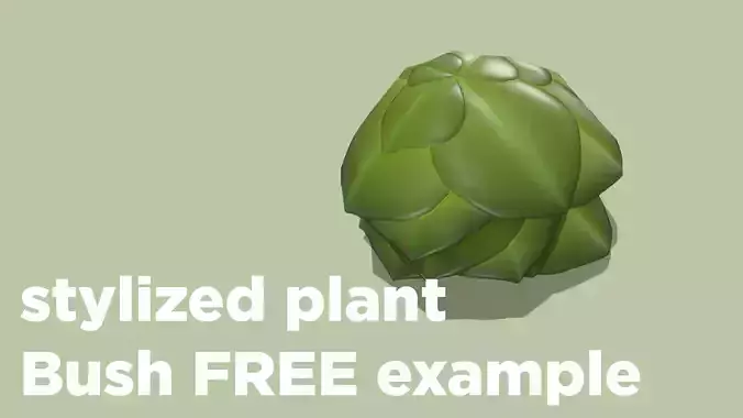 Stylized Plant Bush Free
