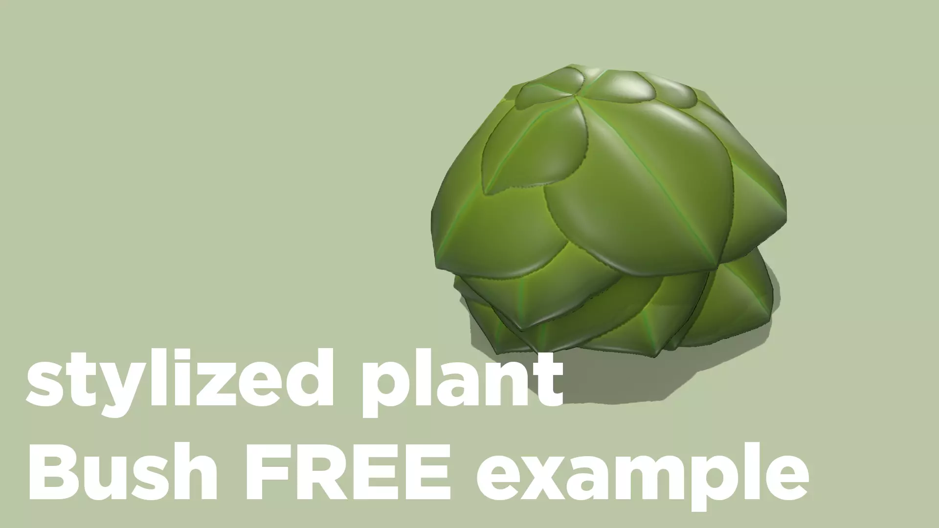 Stylized Plant Bush Free Free low-poly 3D model