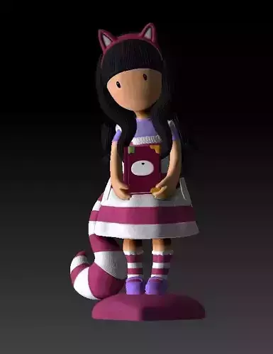 Santoro Gorjuss  Cheshire Cat  3D print model 3D print model