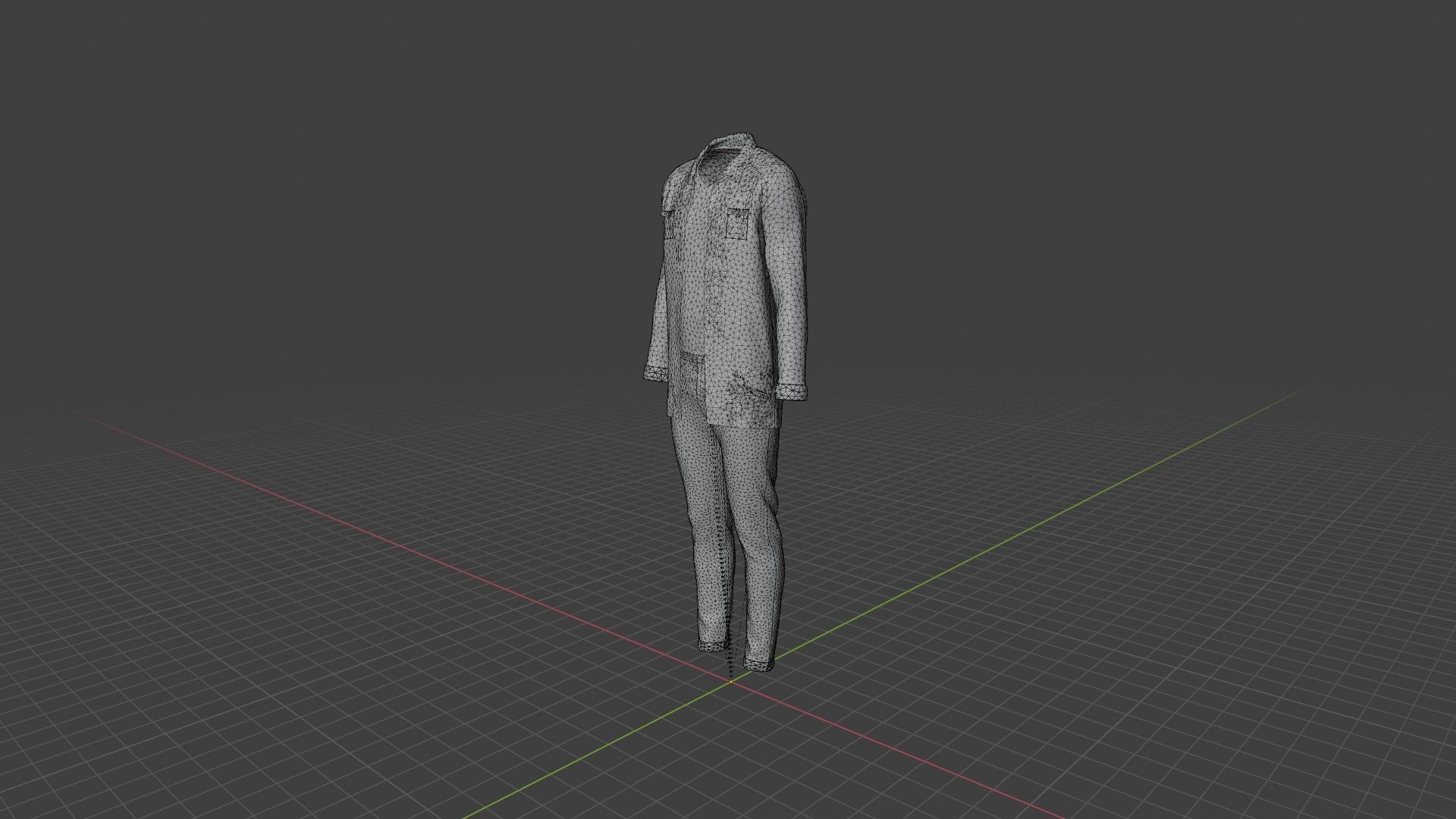 Man Clothes Low-poly 3D model_9