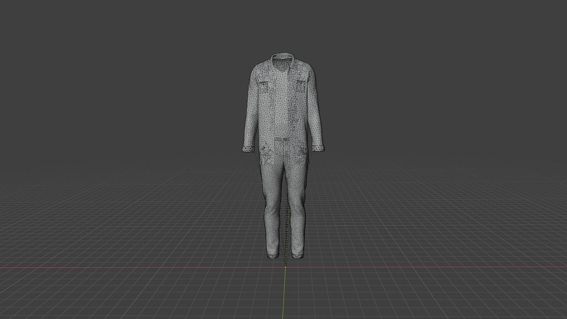 Man Clothes Low-poly 3D model_8