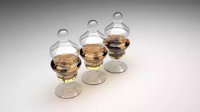 Vintage Insect Jars 3D model