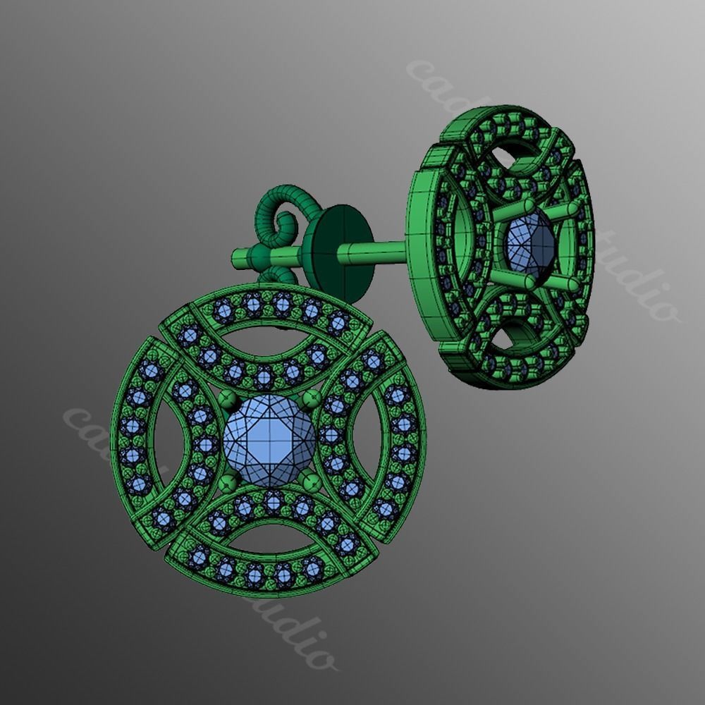 Earrings rk10 3D print model_2