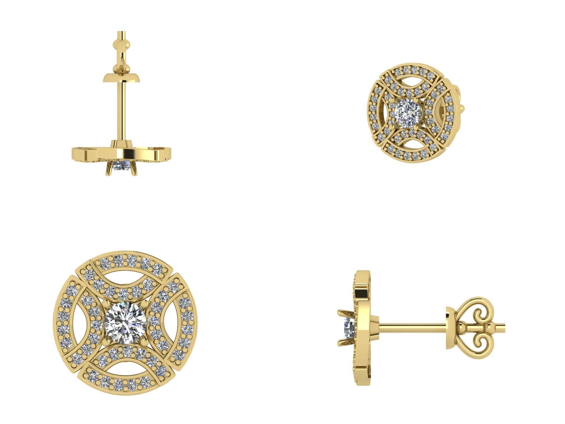 Earrings rk10 3D print model_4