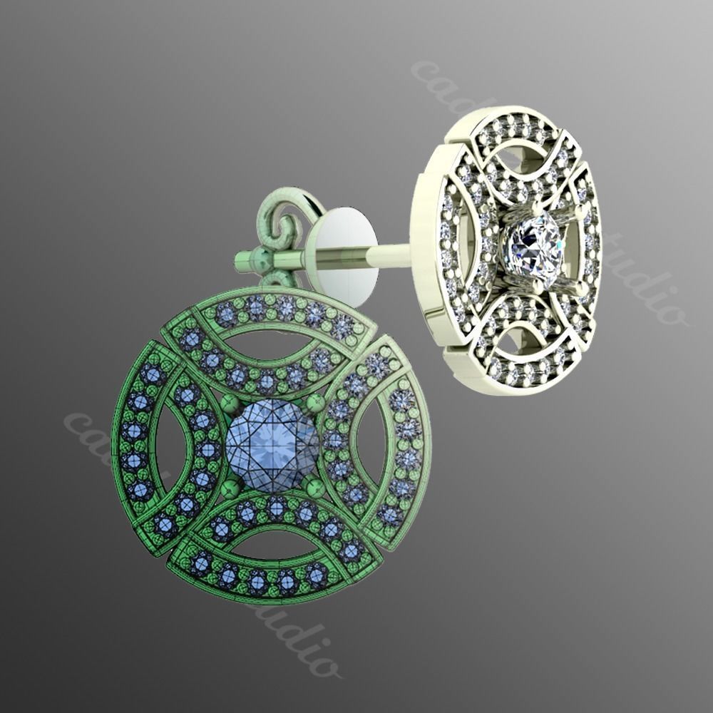 Earrings rk10 3D print model_1