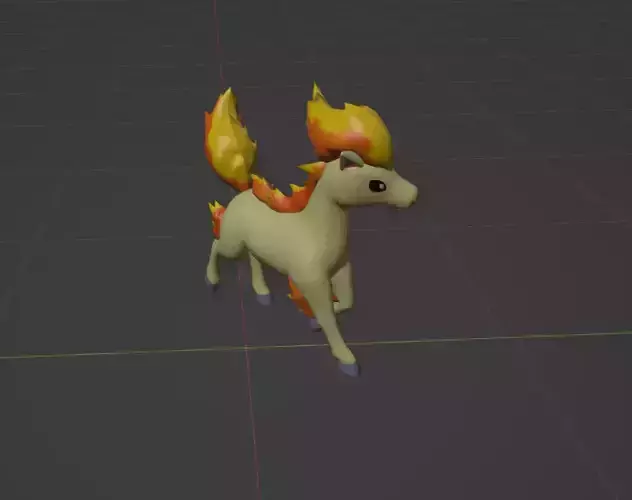 Ponyta pokemon 3D print model