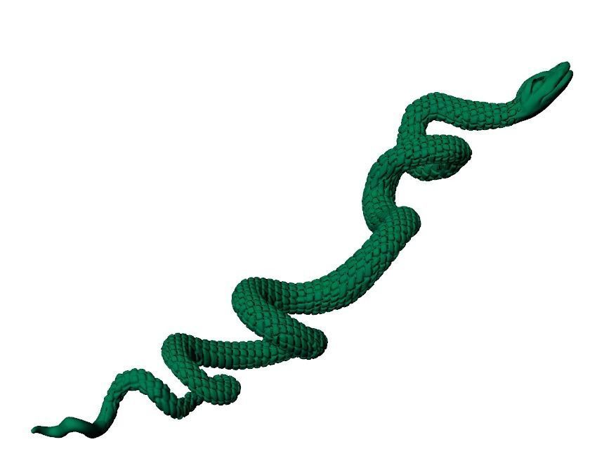 Snake pendant 3D print model_20