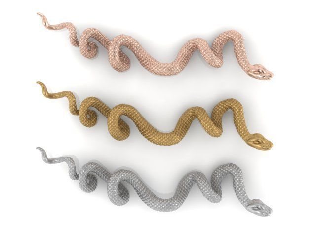 Snake pendant 3D print model_19