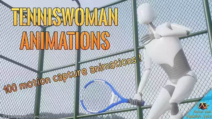 Tenniswoman animations - Motion Cast01 Vol1
