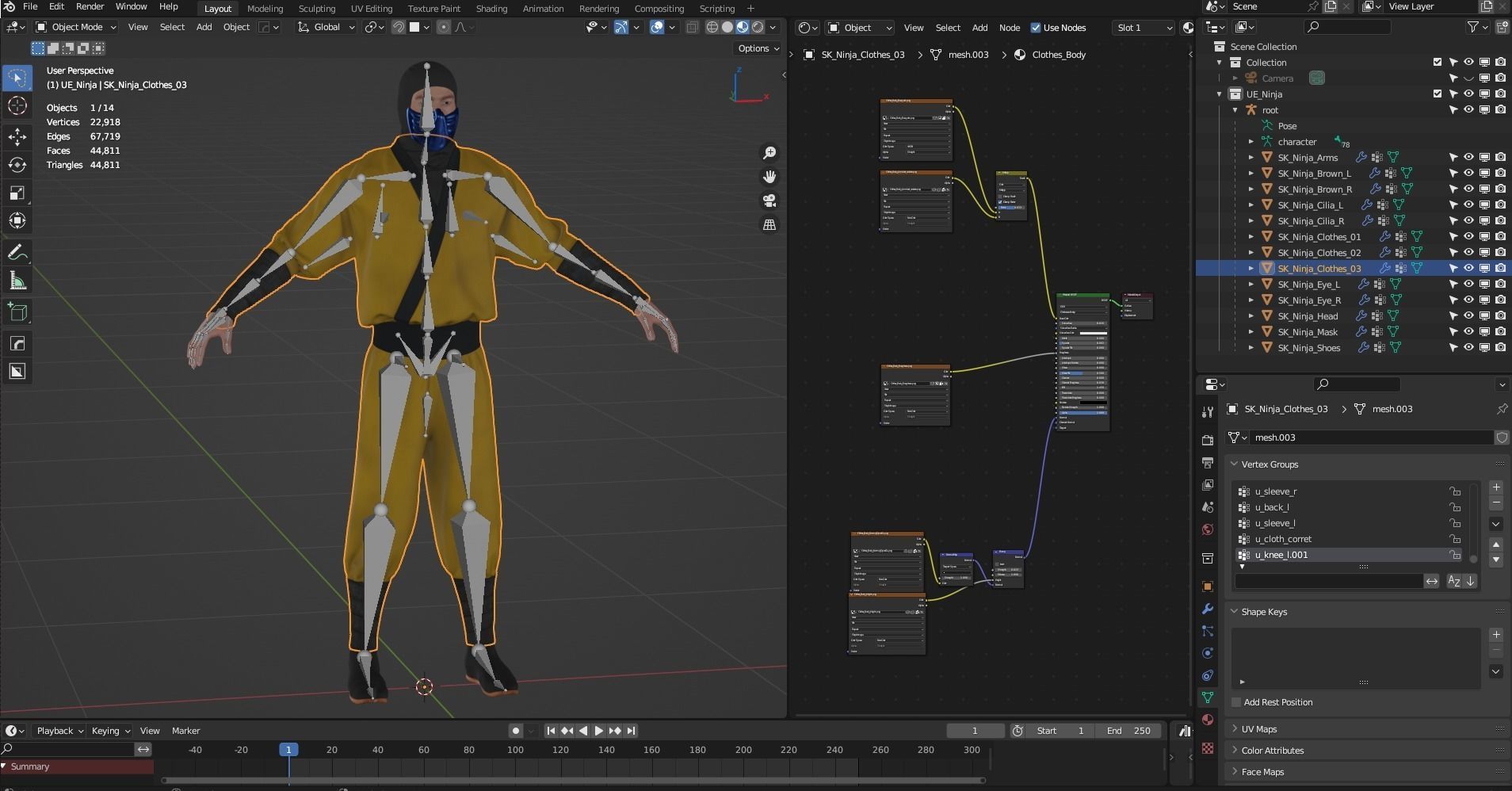 3d Modal Rigs 3D model Ninja 03 Rig VR / AR / low-poly | CGTrader