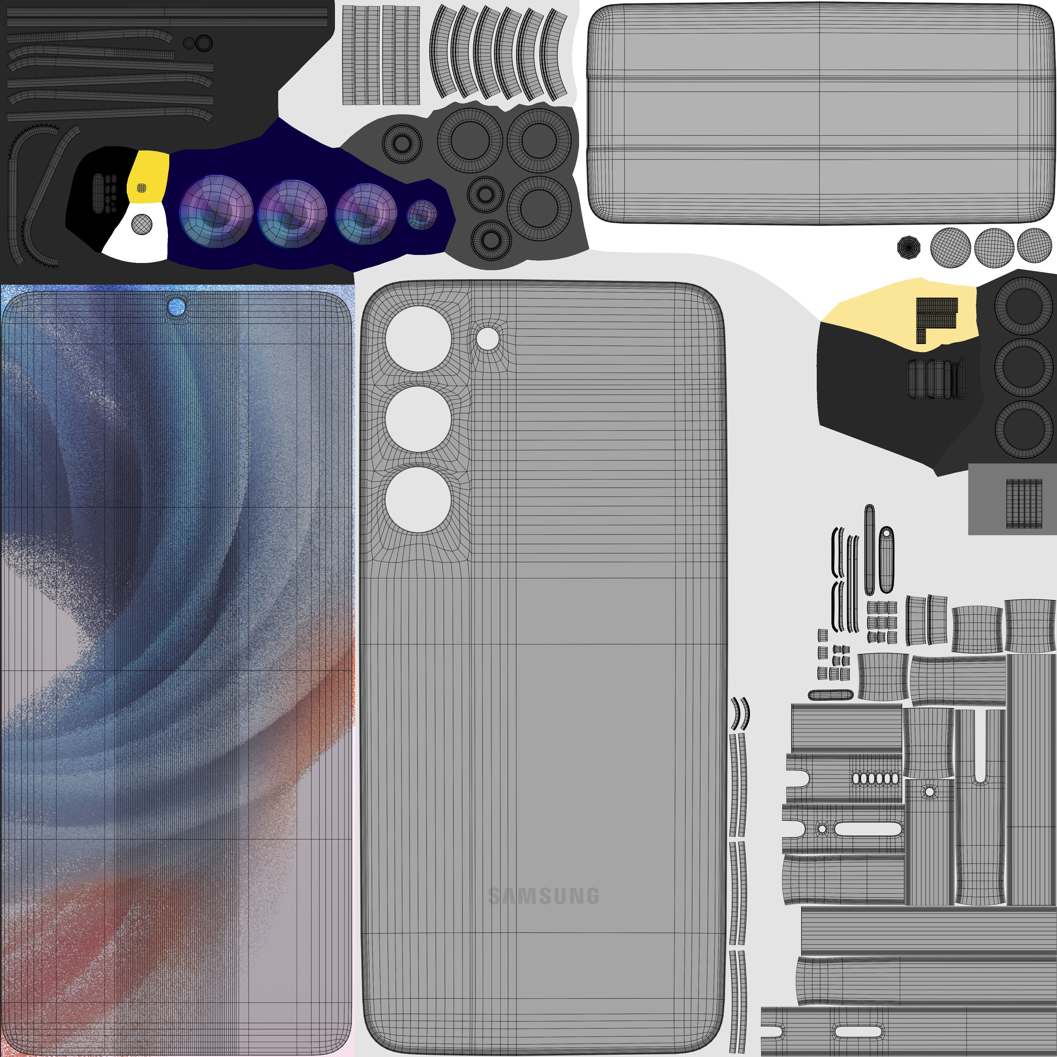 Samsung Galaxy S23 Plus Low-poly 3D model_12