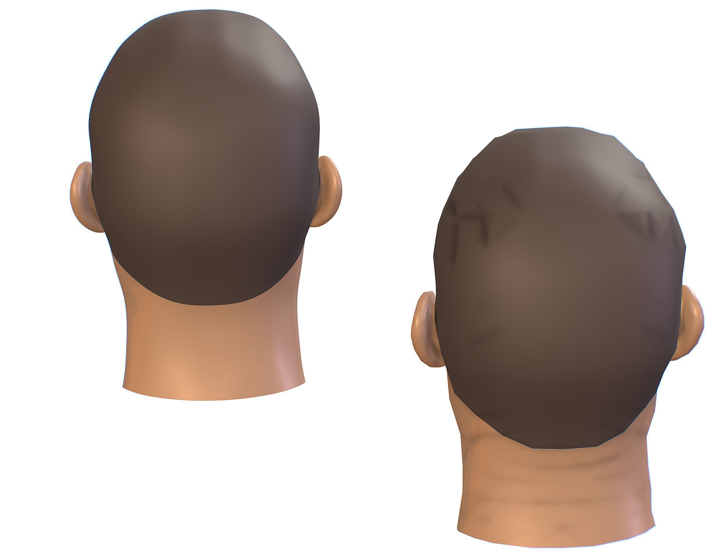 subdivision 3d model mans head Low-poly 3D model_16