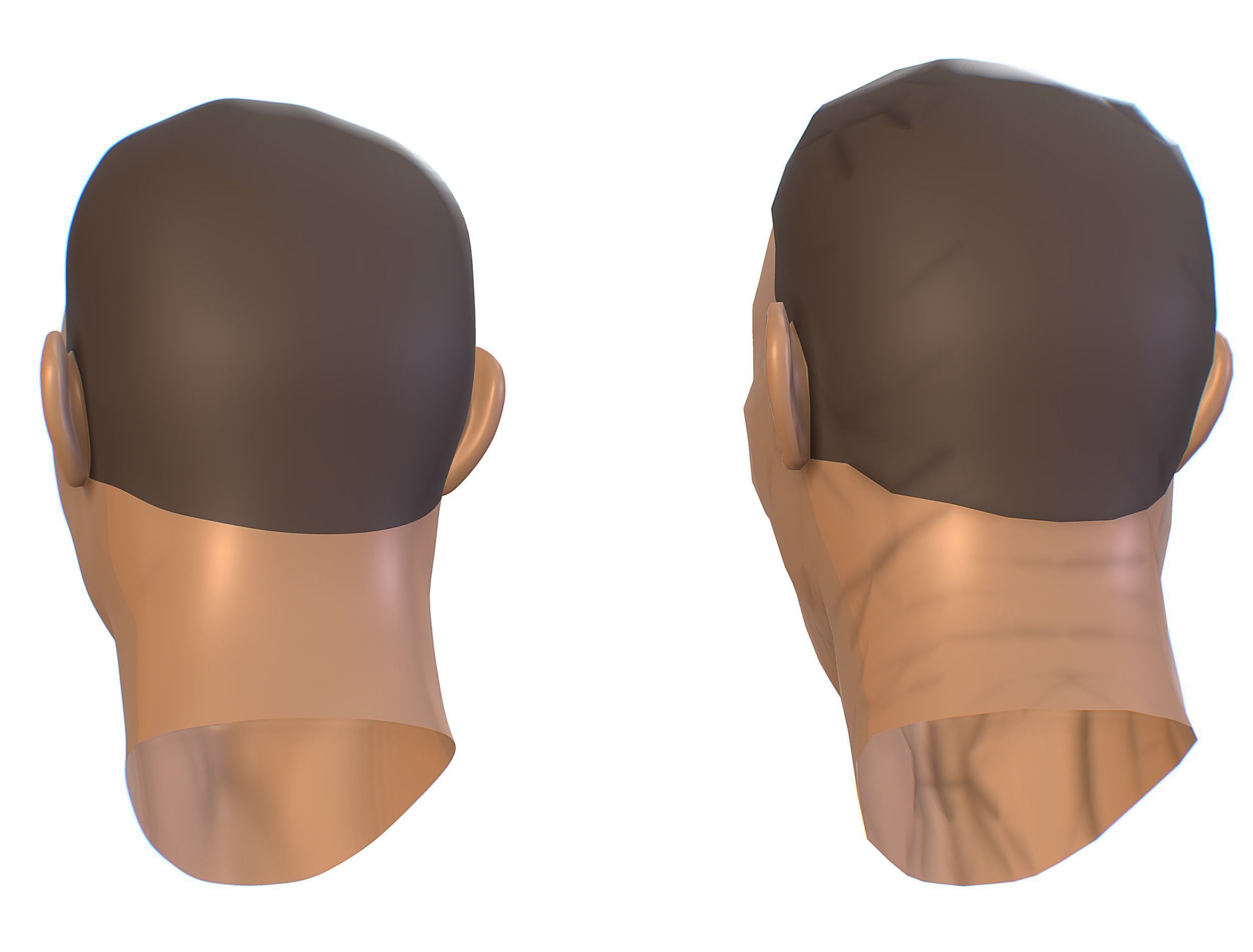 subdivision 3d model mans head Low-poly 3D model_6