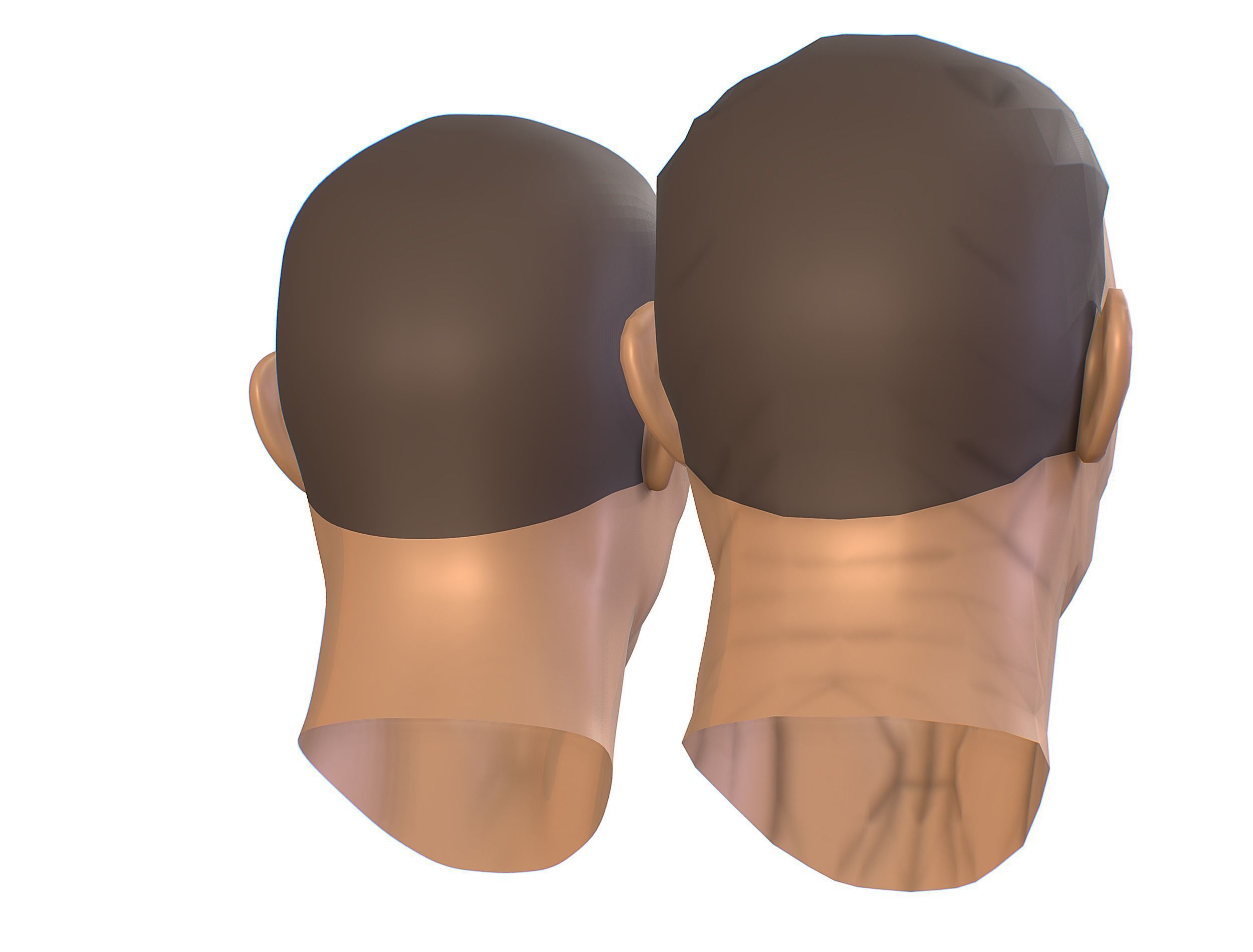 subdivision 3d model mans head Low-poly 3D model_7