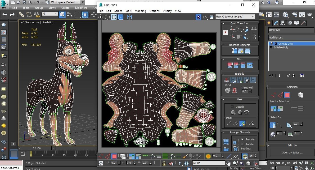 cartoon ward dog Low-poly 3D model_11