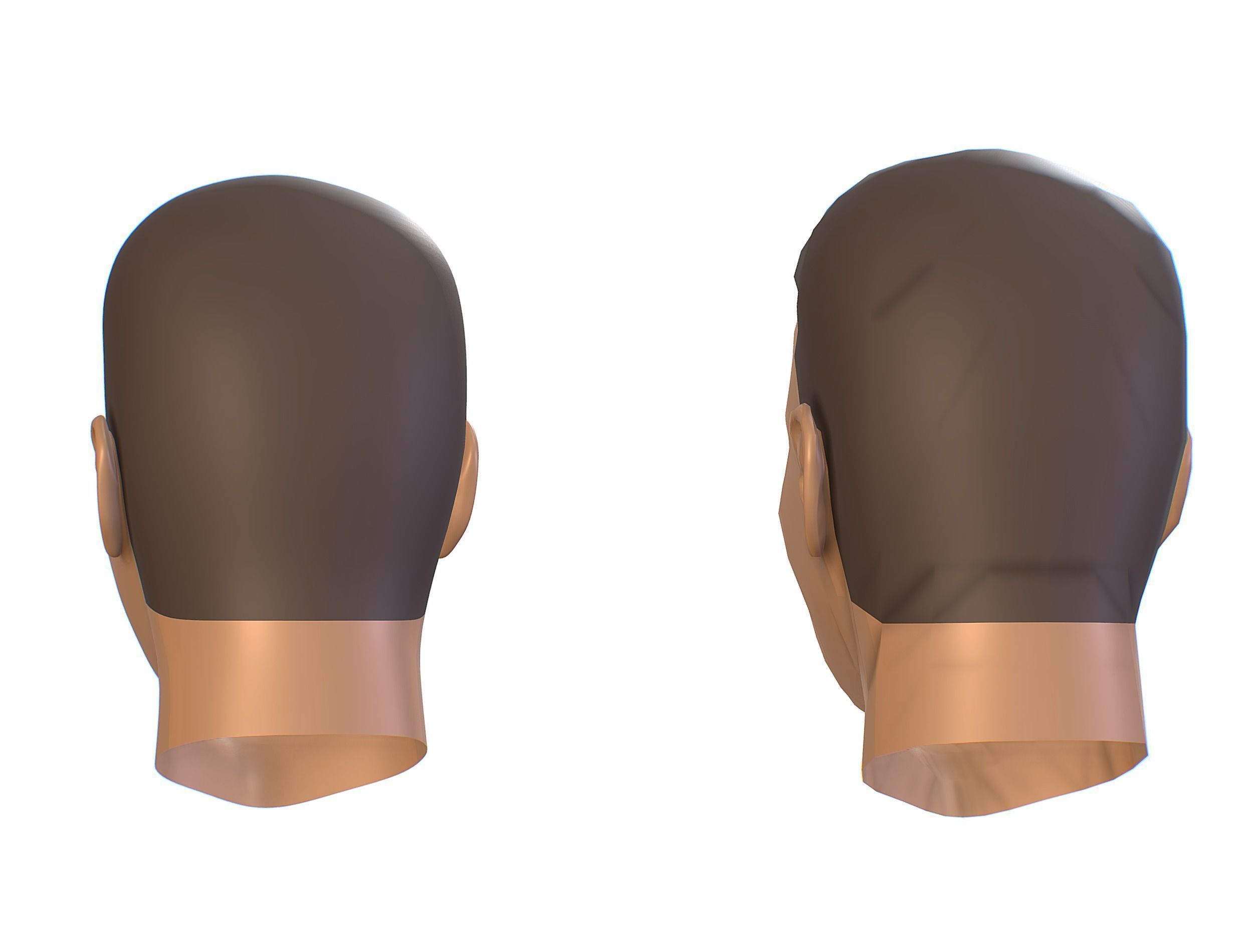 subdivision 3d model mans head Low-poly 3D model_6