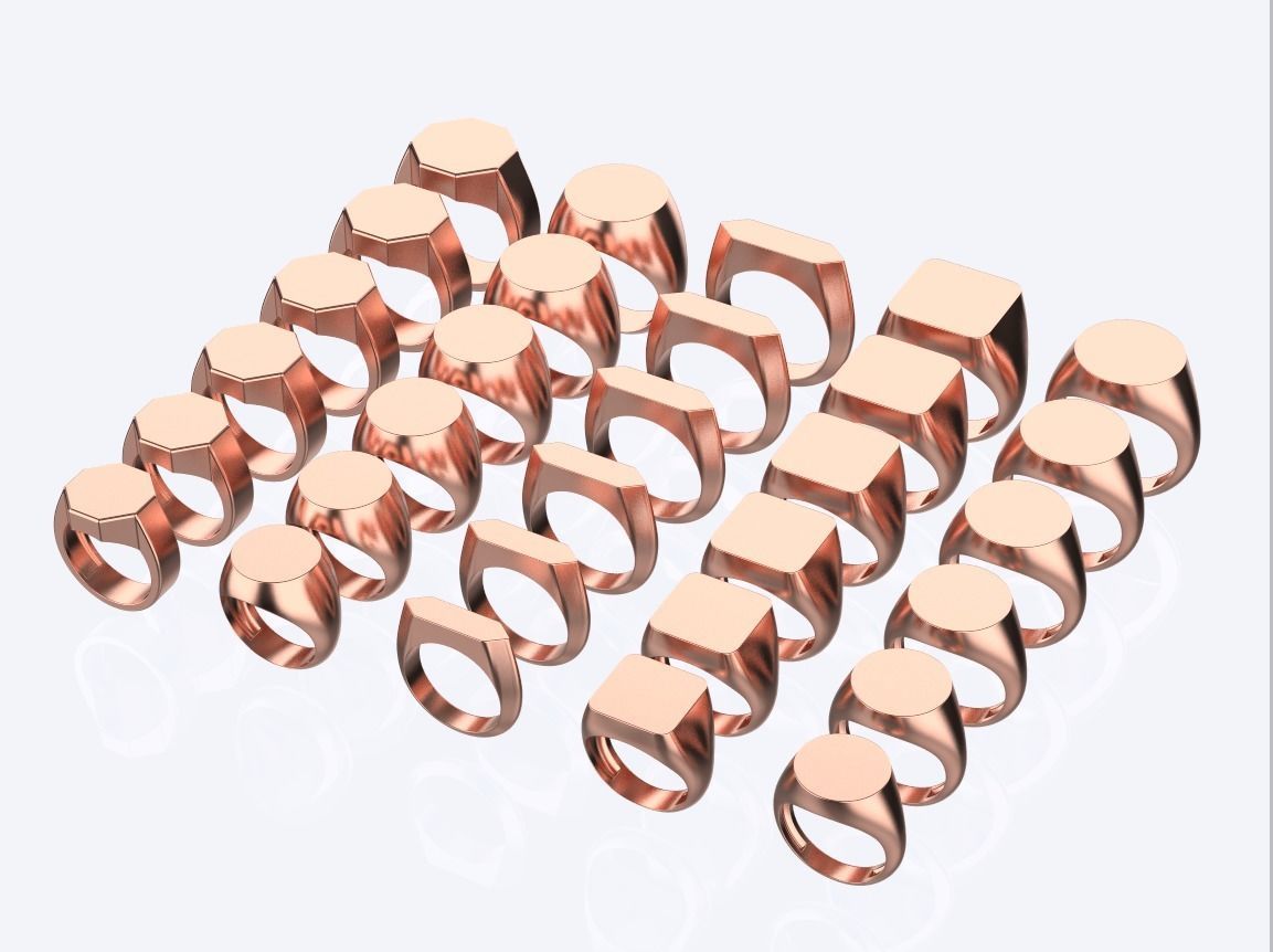 30 signets dimension collection 3D print model_2