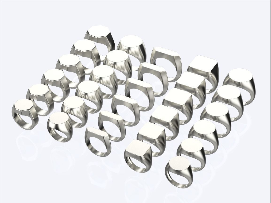 30 signets dimension collection 3D print model_1