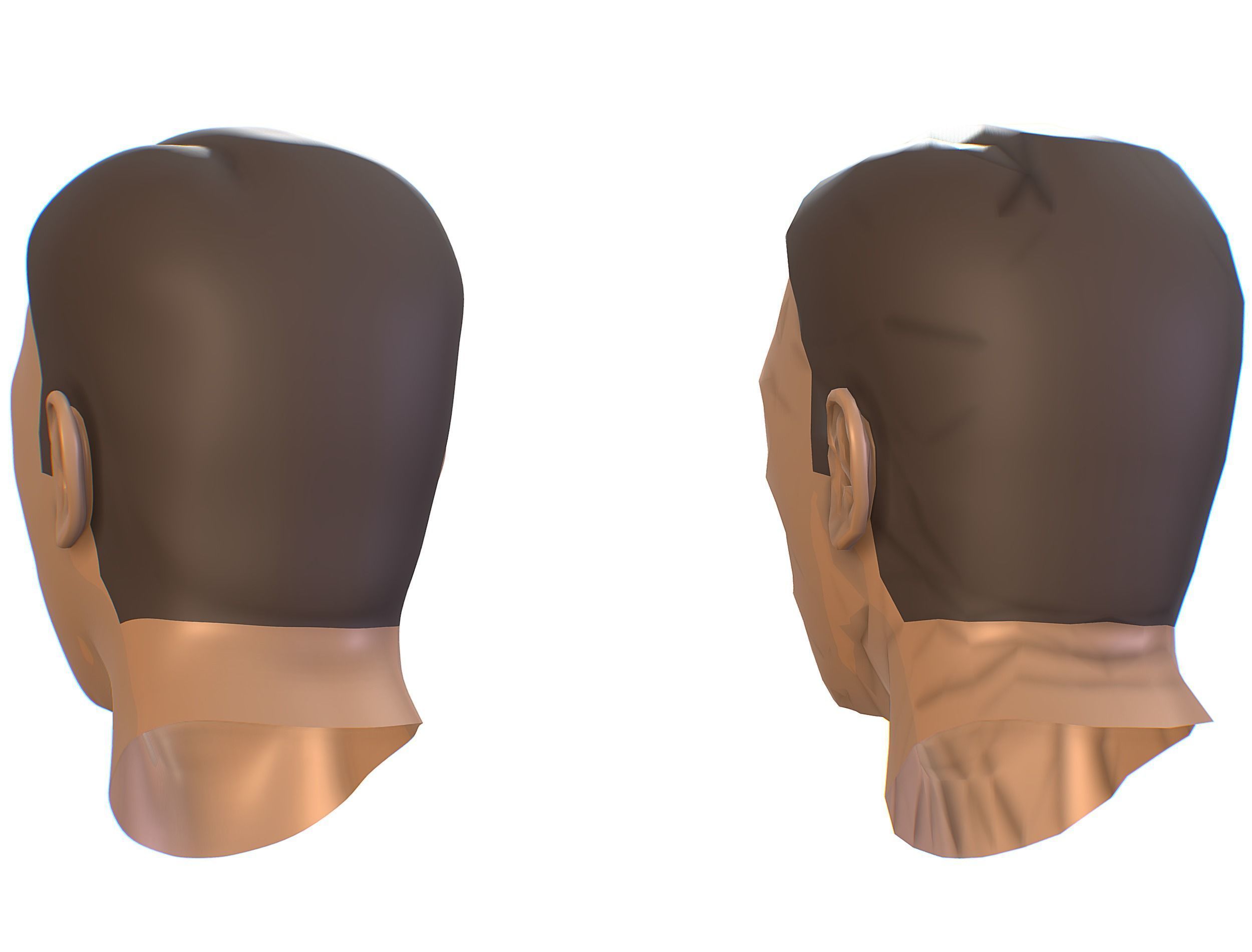 subdivision 3d model mans head Low-poly 3D model_6