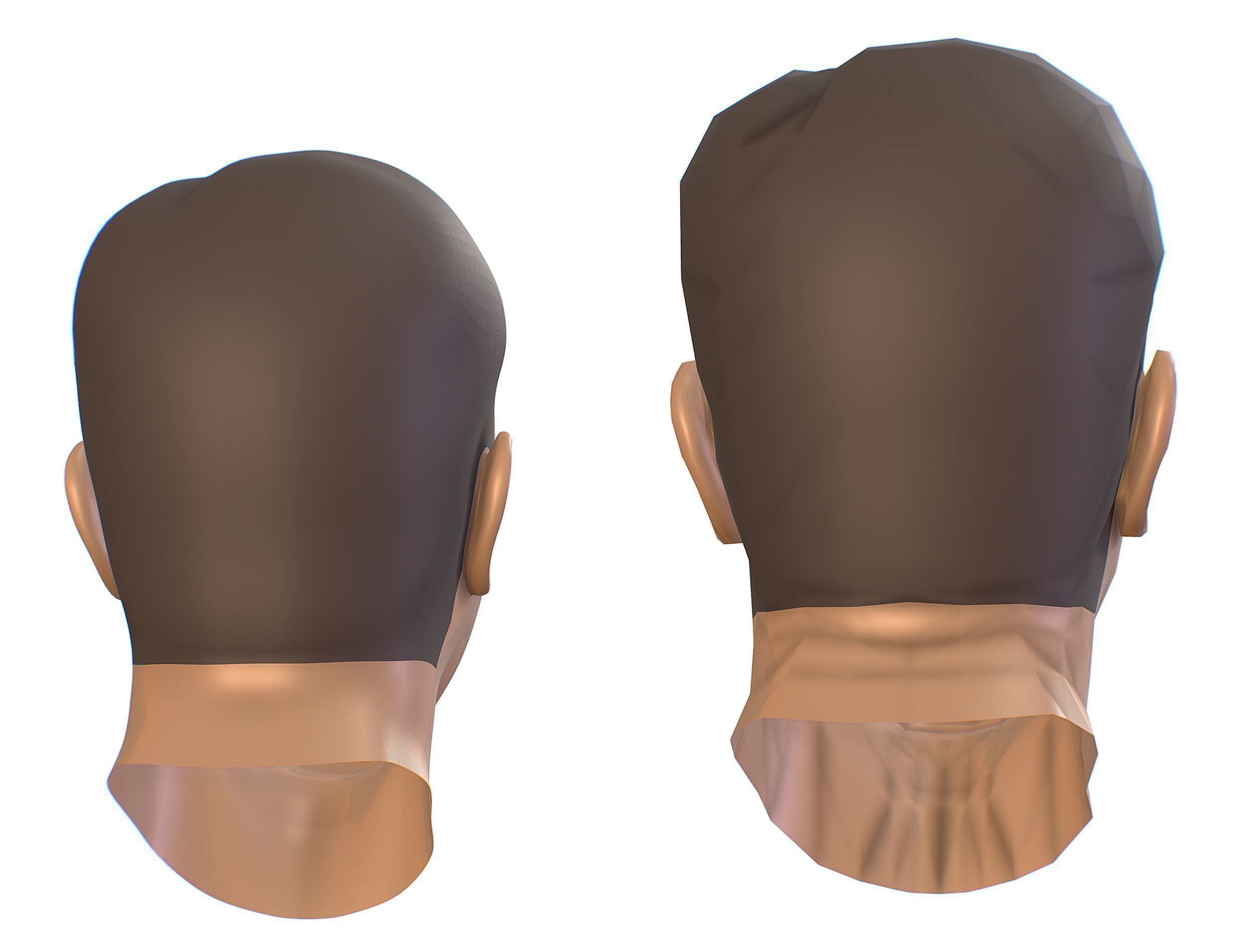 subdivision 3d model mans head Low-poly 3D model_7