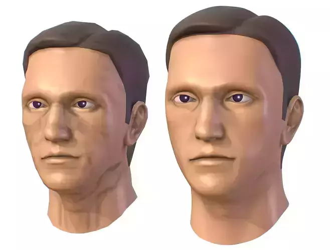 subdivision 3d model mans head