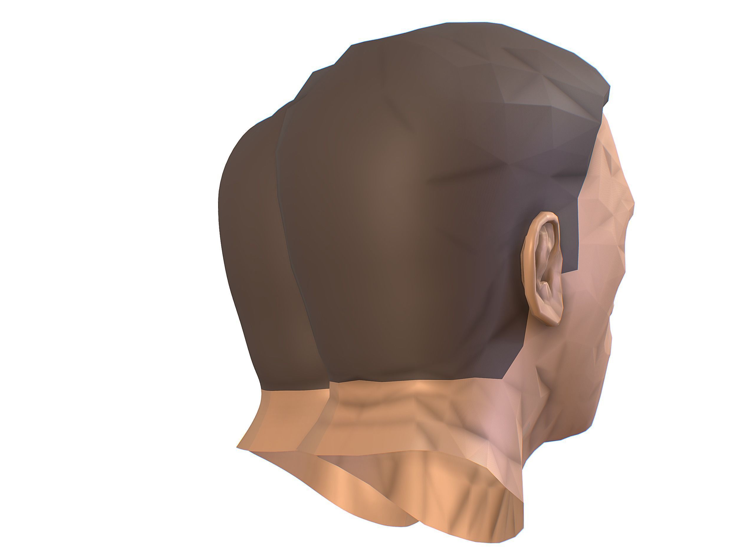 subdivision 3d model mans head Low-poly 3D model_8