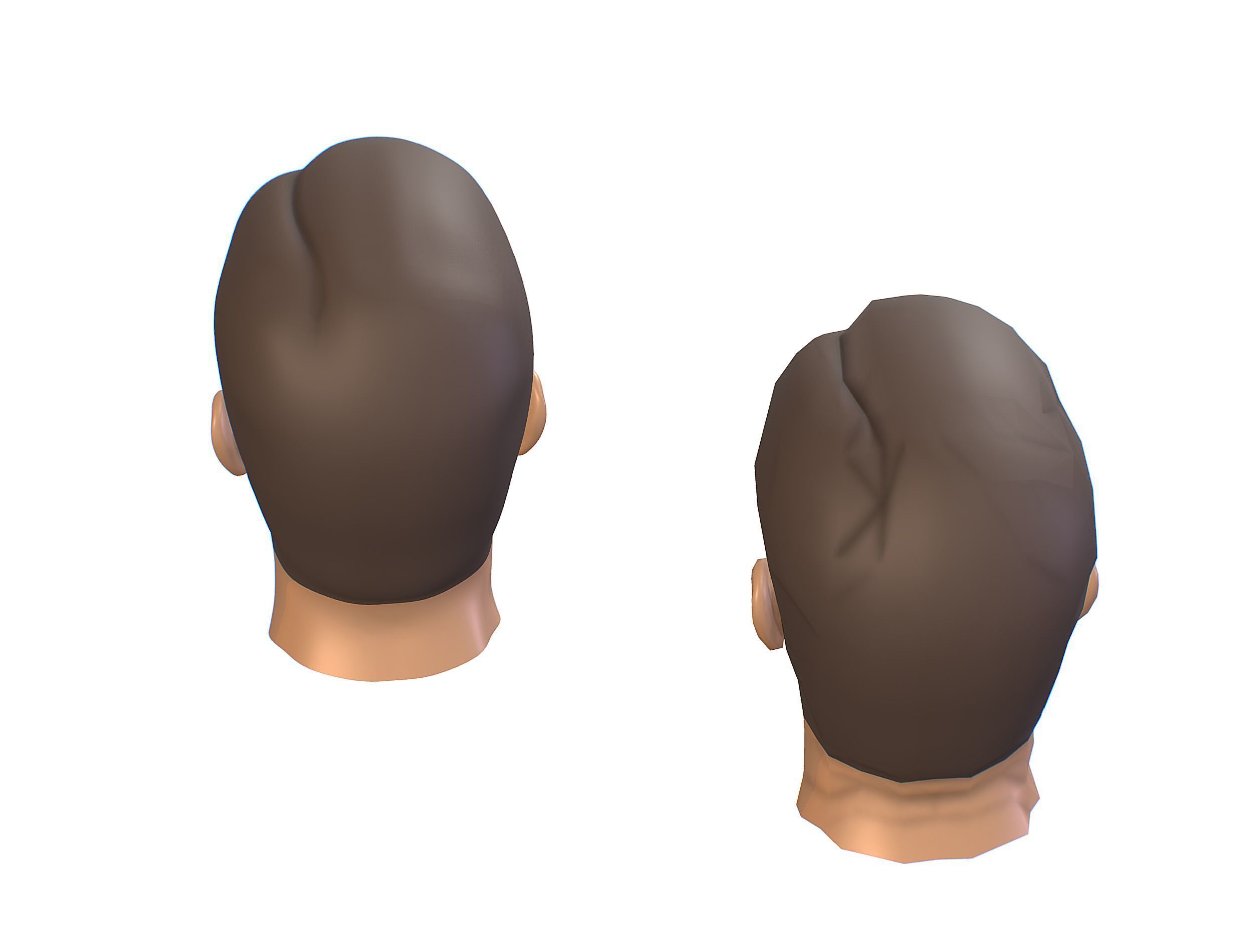 subdivision 3d model mans head Low-poly 3D model_16