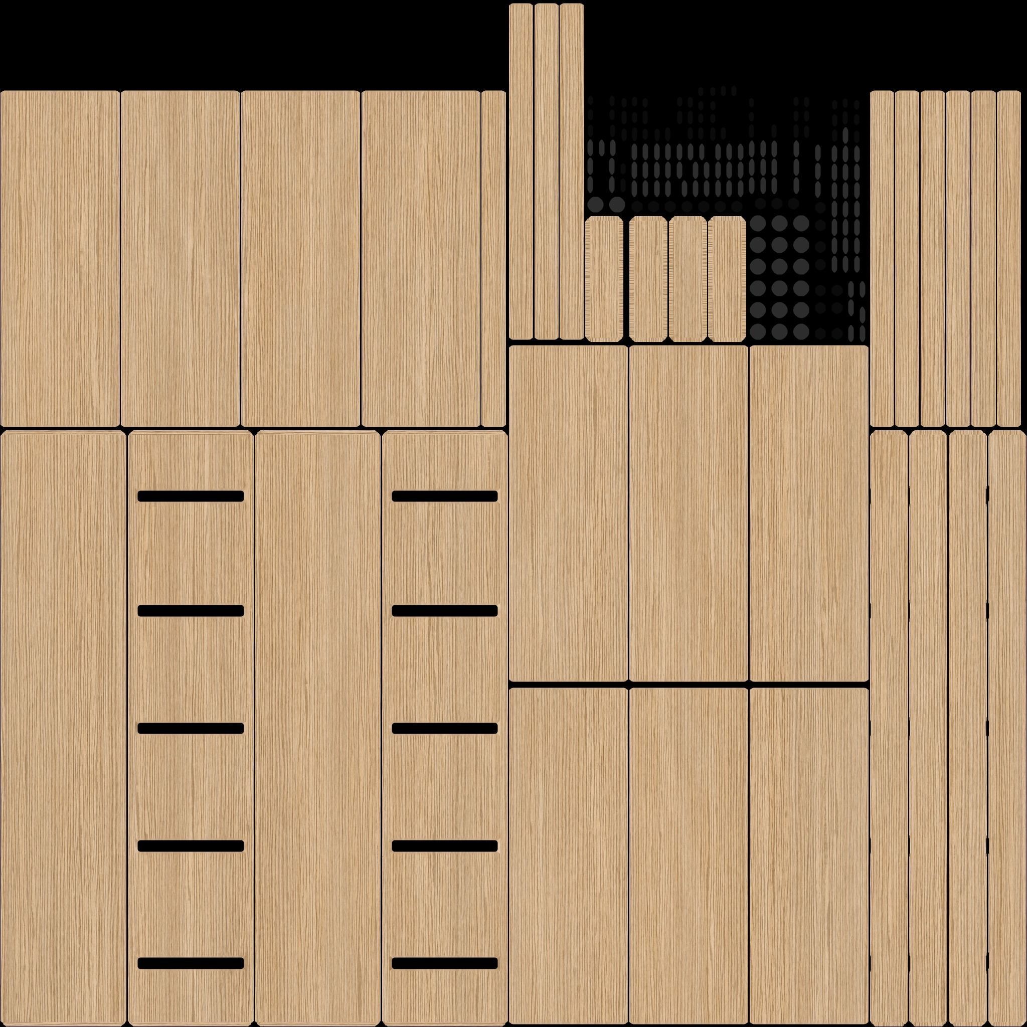 Wooden 5 shelf shelving Free low-poly 3D model_5