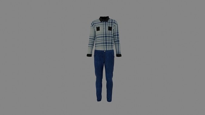 Man Clothes Low-poly 3D model