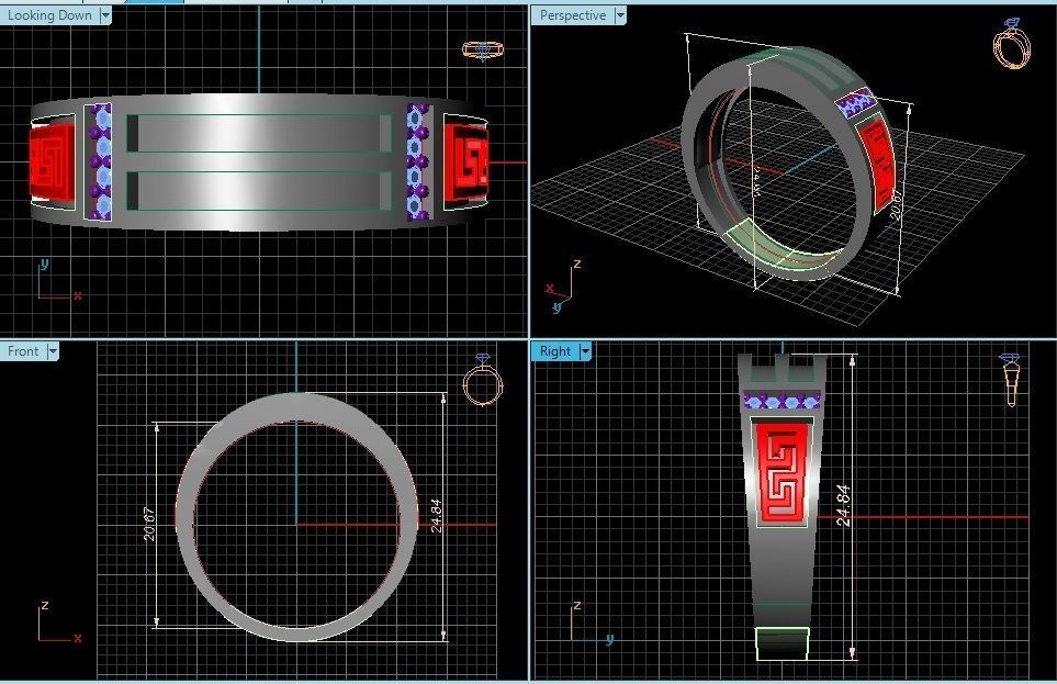 Ring 3D Print 3D print model 3D model greek wedding 3D Model Collection_1