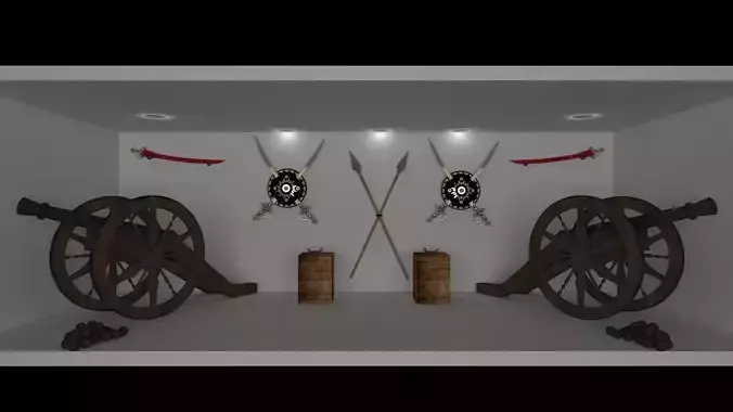 indian weapons 3D model