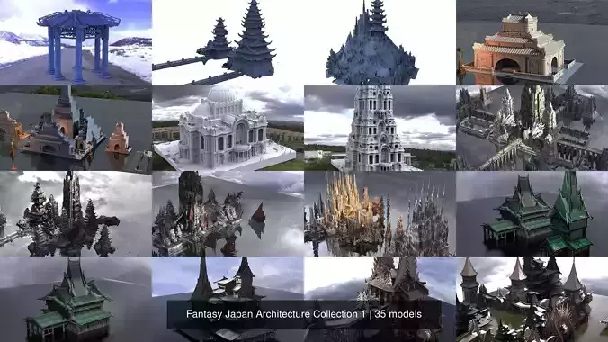 Fantasy Japan Architecture Collection 1 