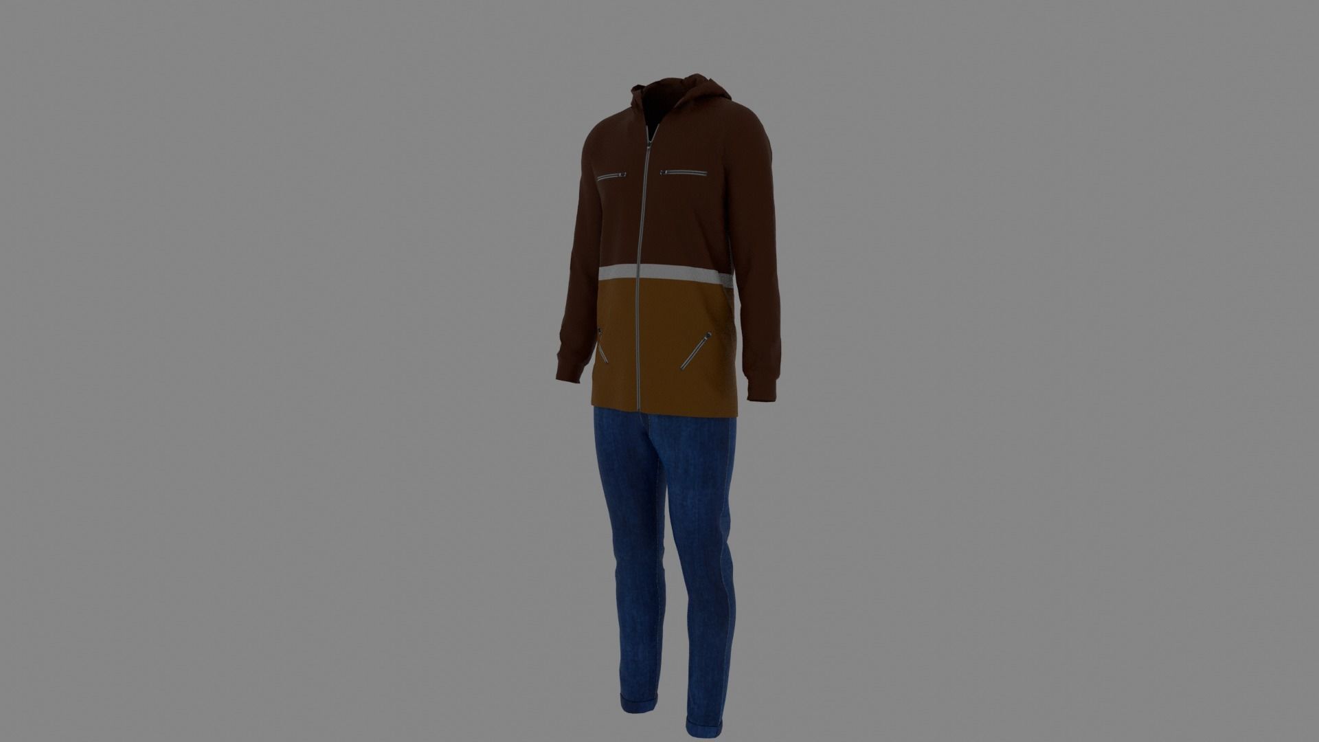 Man Clothes Low-poly 3D model_1