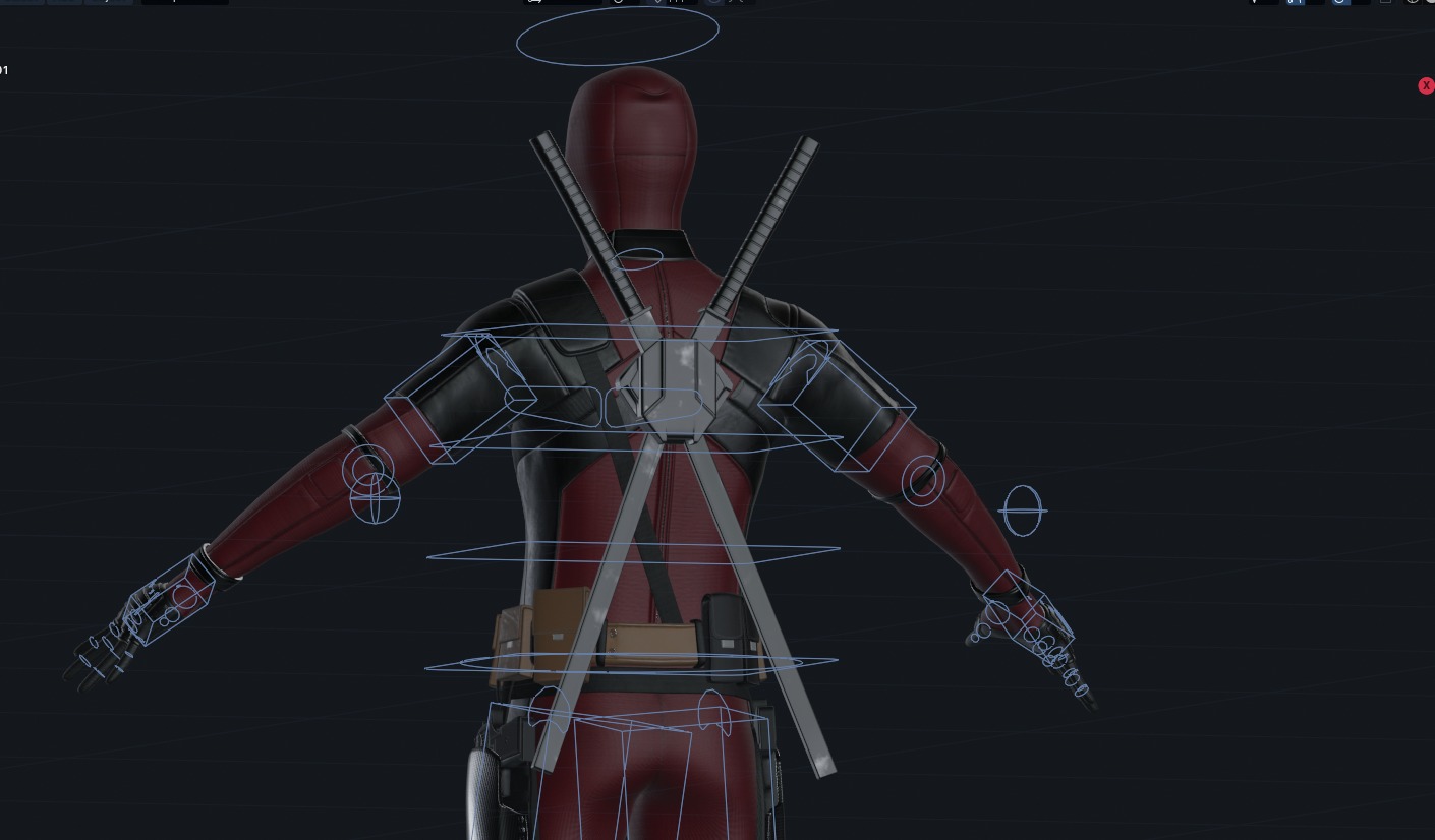 Deadpool 2016 Model 3D model_5