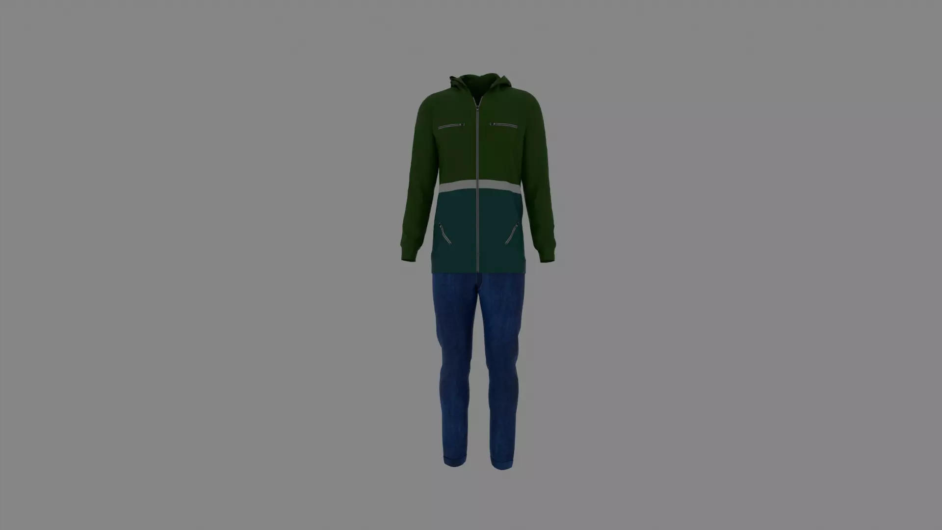 Man Clothes Low-poly 3D model_0