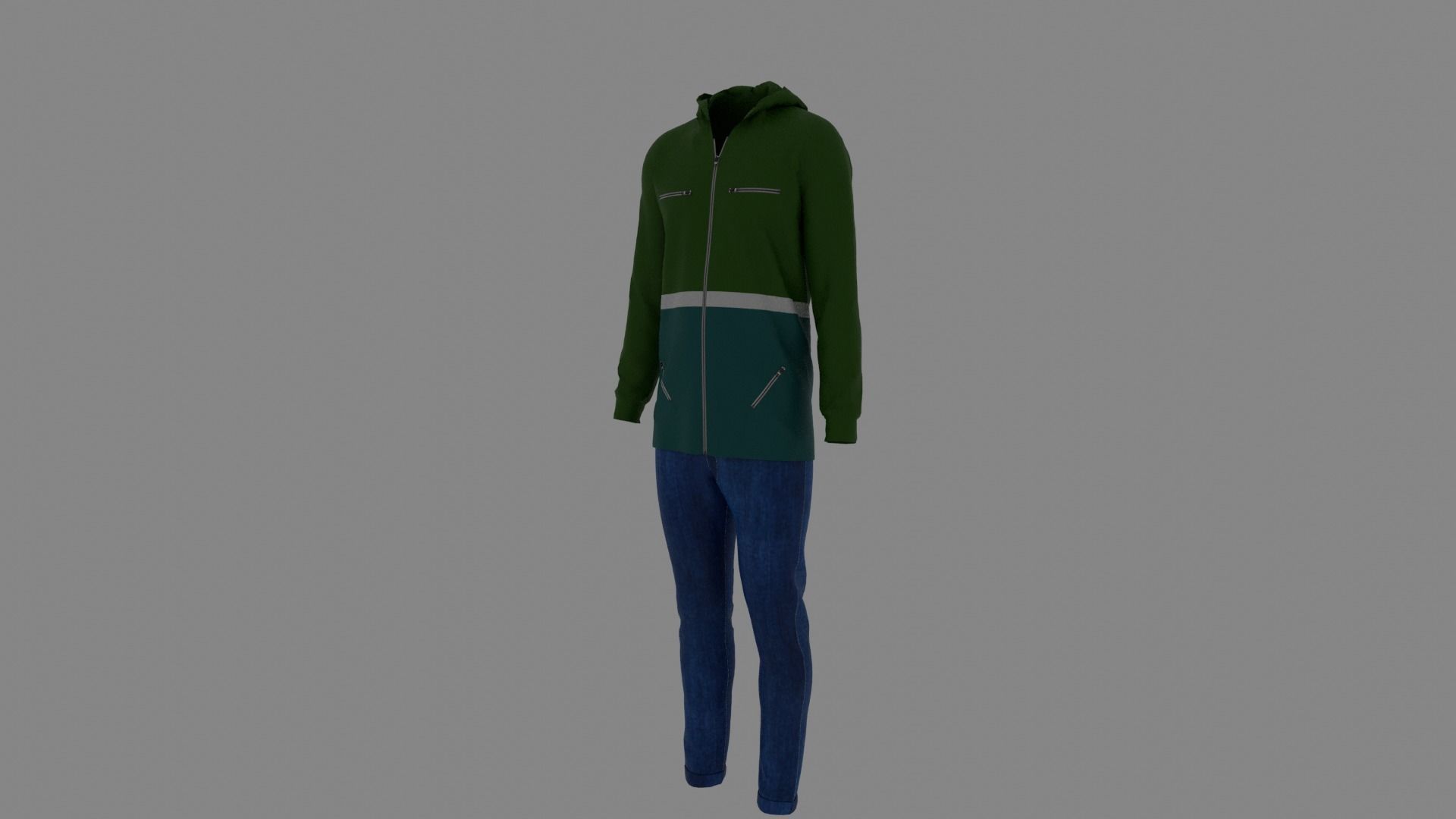 Man Clothes Low-poly 3D model_1
