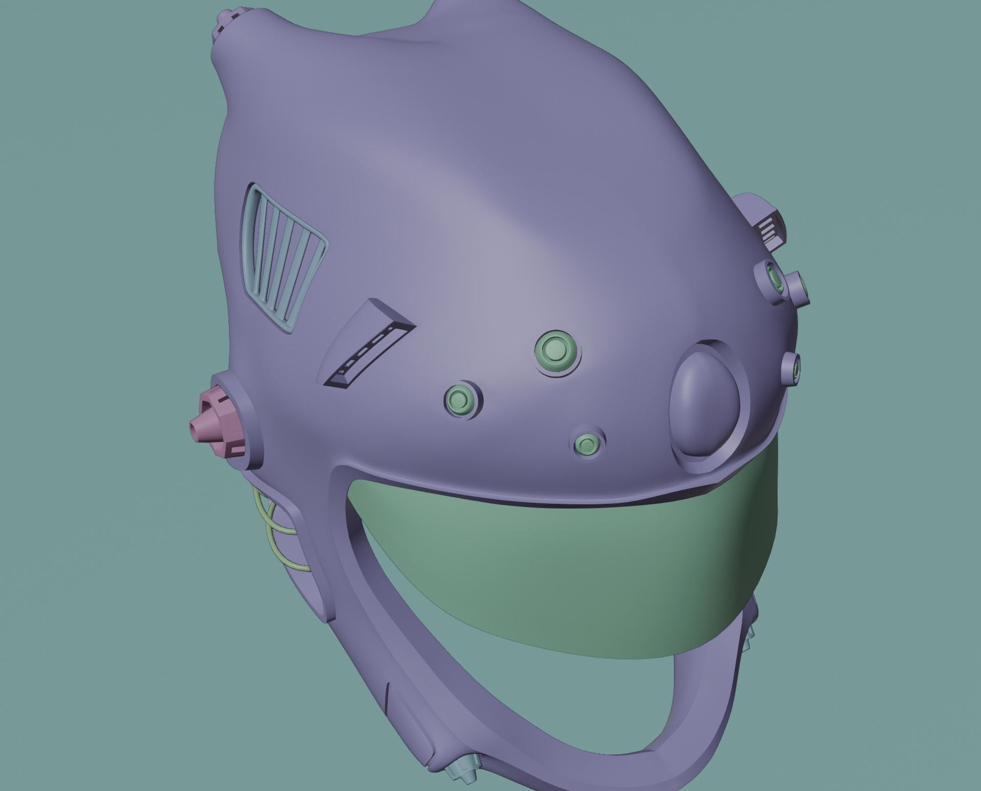 Sci-fi Helmet 3D model_14