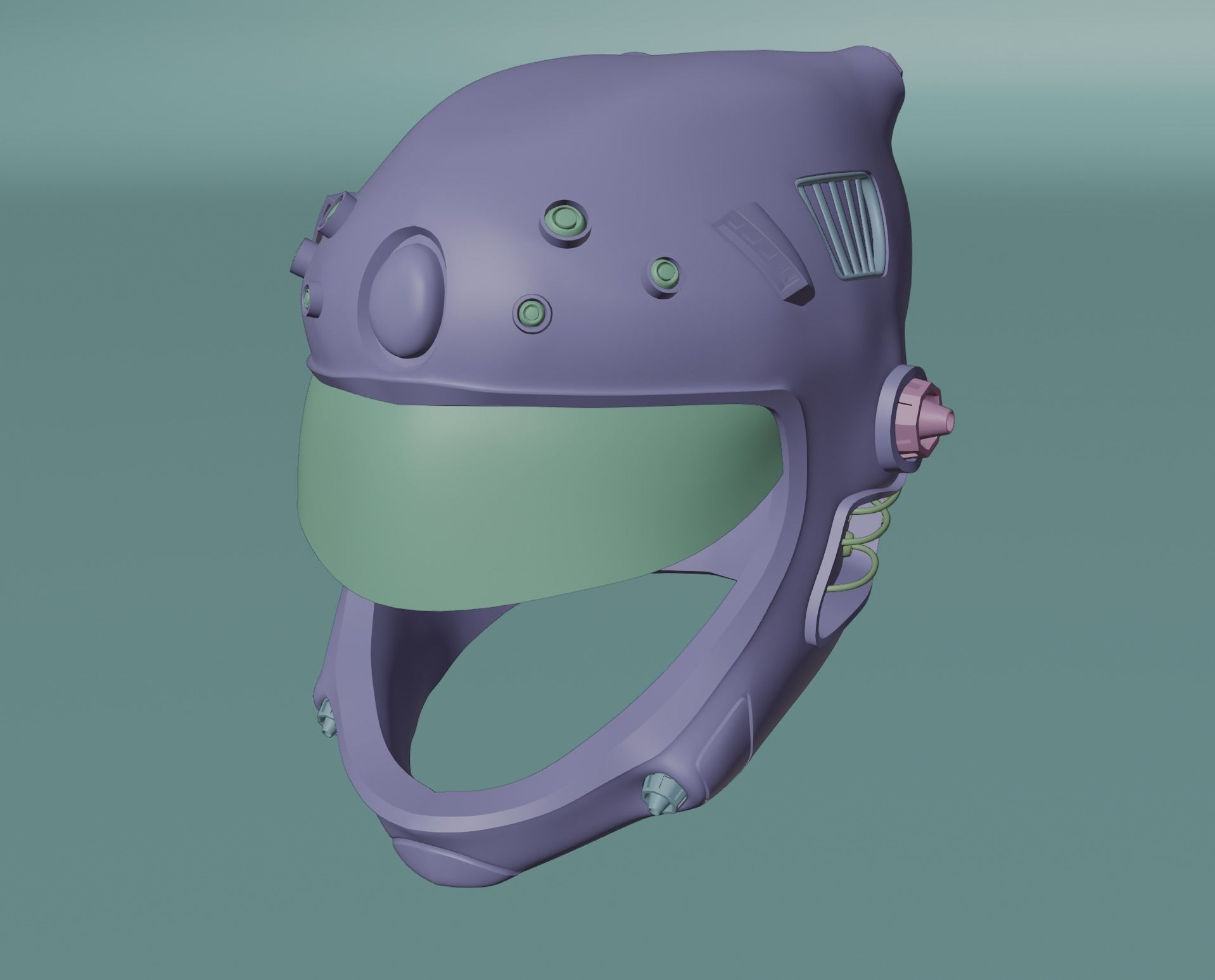 Sci-fi Helmet 3D model_12