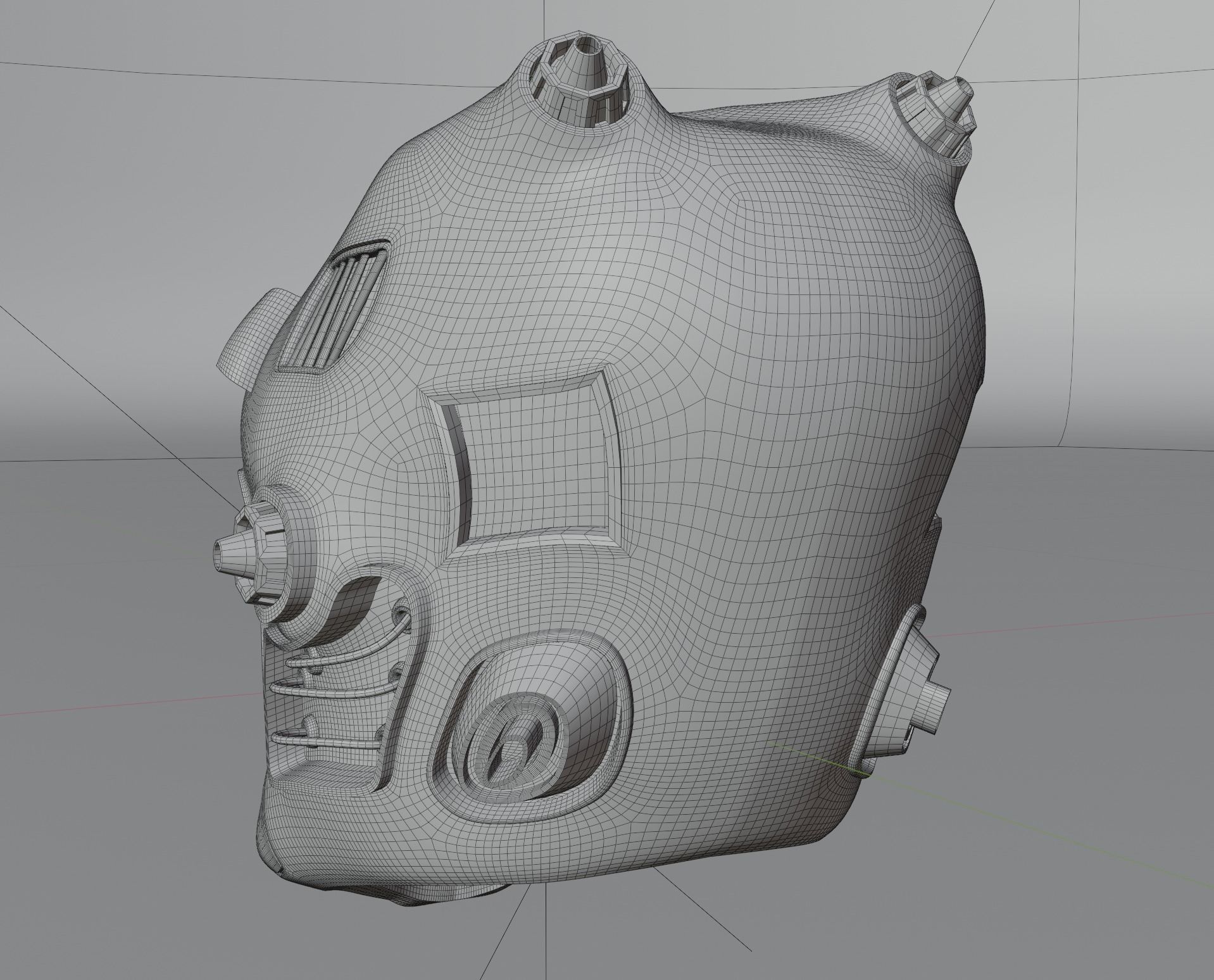 Sci-fi Helmet 3D model_17