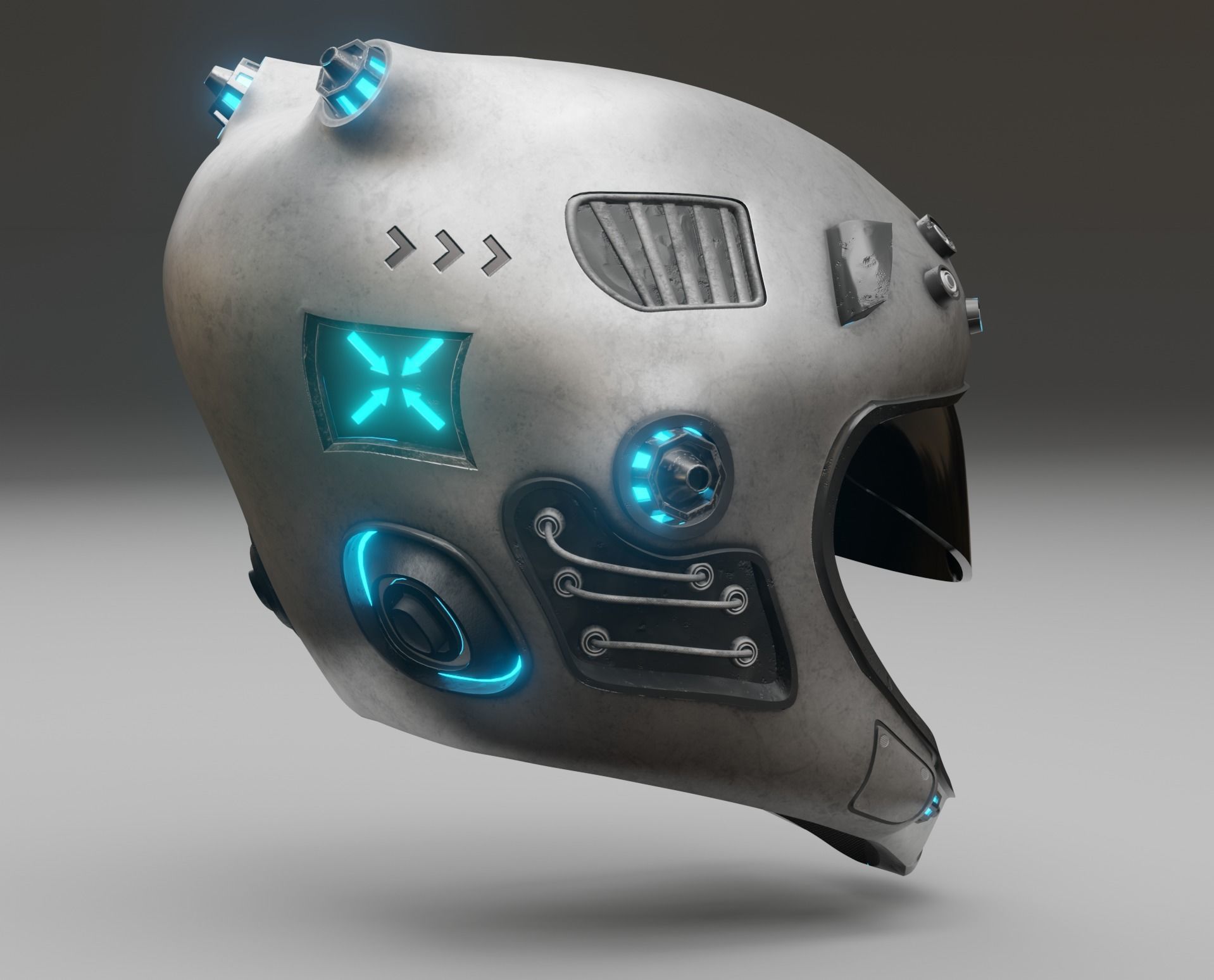 Sci-fi Helmet 3D model_6