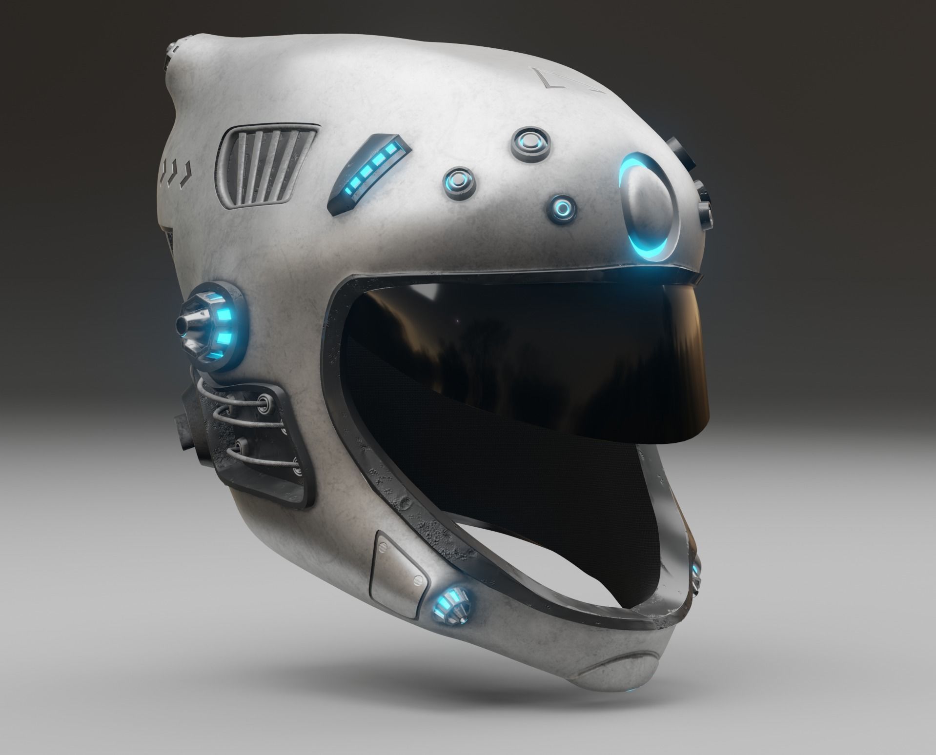 Sci-fi Helmet 3D model_5