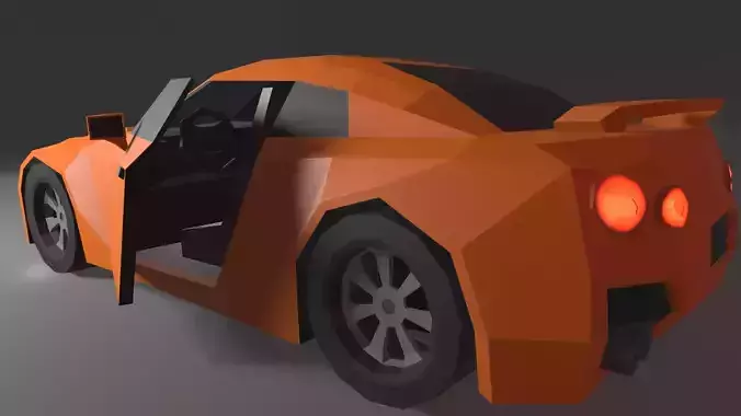 Nissan GTR R35 Low-poly 3D model