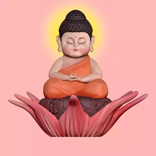 BUDDHA on lotus flower