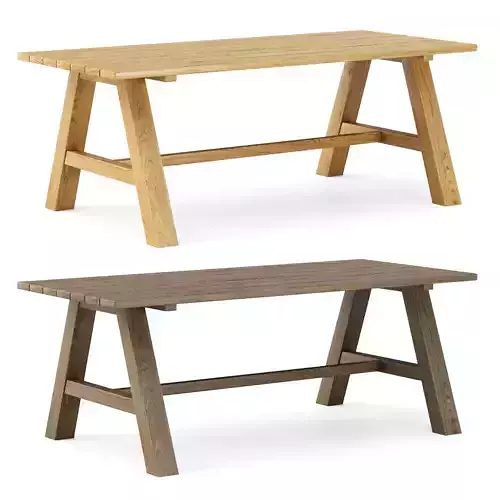 Nia Wooden Dining Table by Bpoint Design  Low-poly 3D model