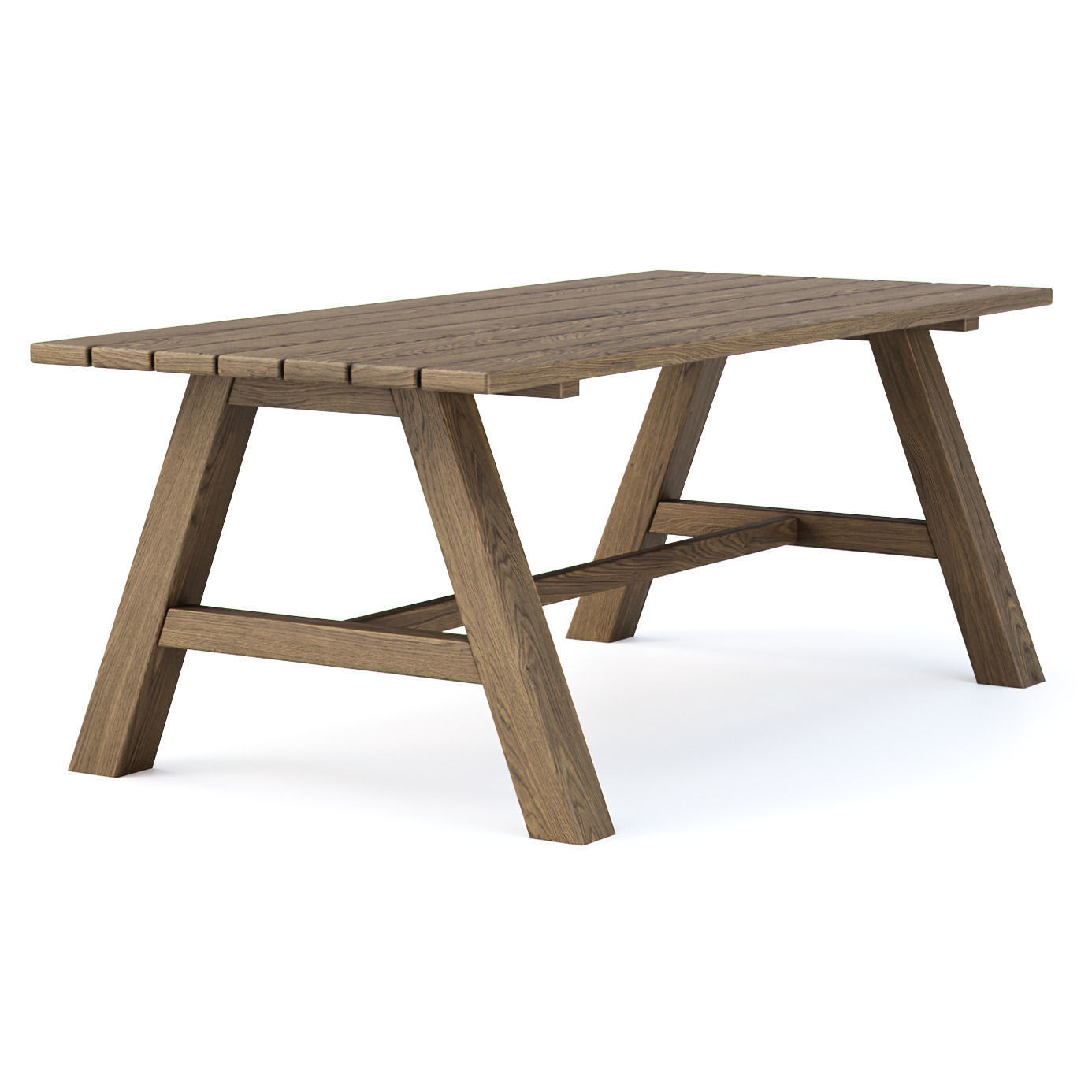 Nia Wooden Dining Table by Bpoint Design  Low-poly 3D model_3