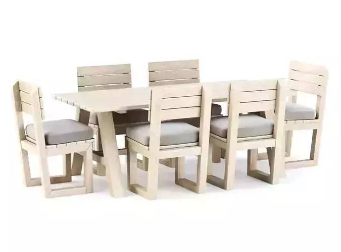 Nia Wooden Garden Dining Set V2 by Bpoint Design 