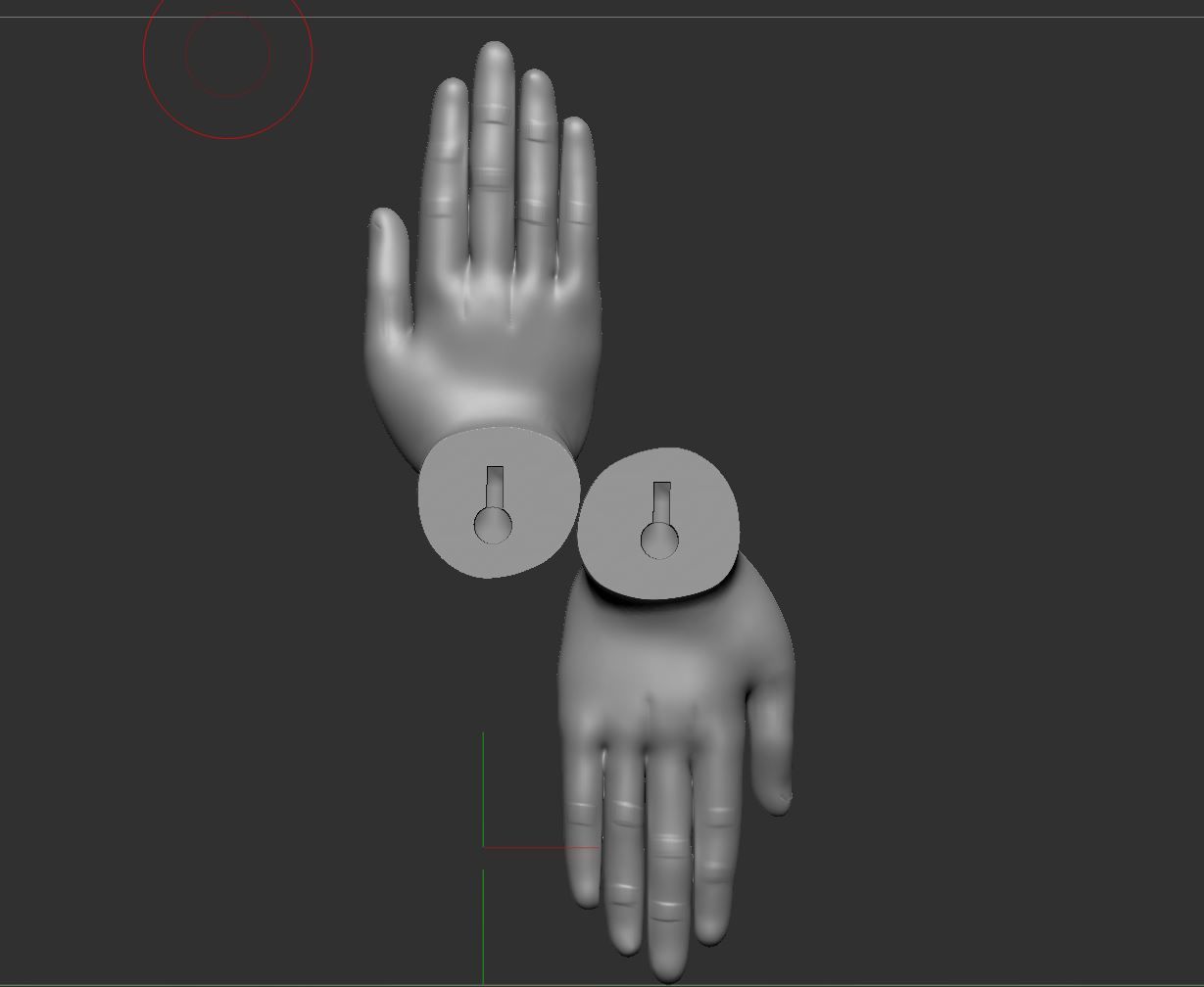 hand wall design  3D model_1