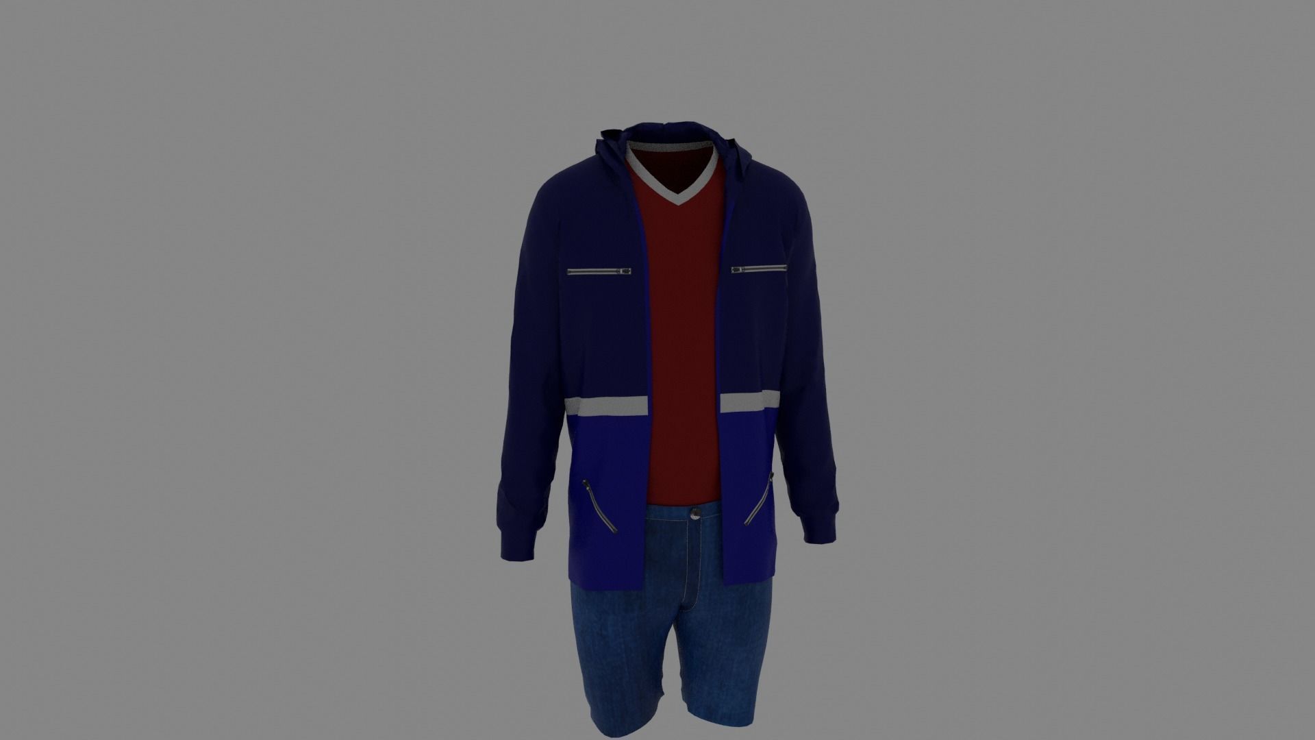 Man Clothes Low-poly 3D model_6