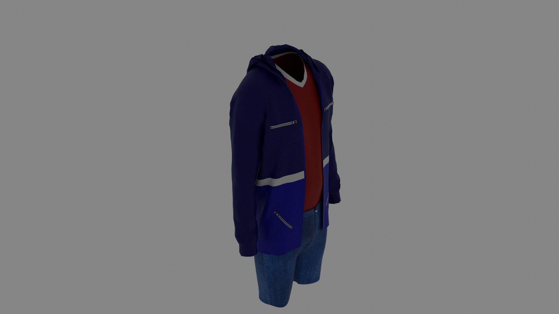 Man Clothes Low-poly 3D model_5
